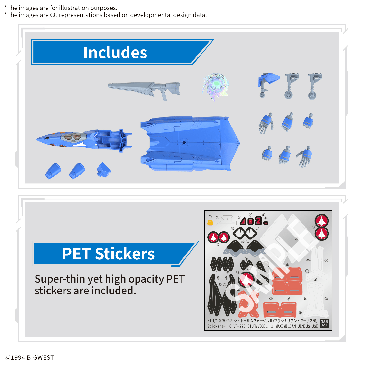 Bandai - HG 1/100 VF - 22S Sturmvogel II (Maximillian Jenius Use) - Good Game Anime