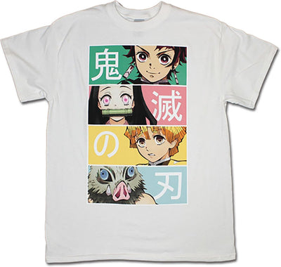Great Eastern - Demon Slayer Group T-Shirt (White) - Good Game Anime