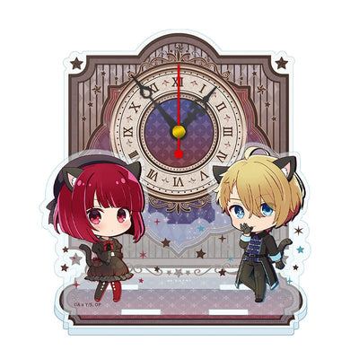 Seasonal-Plants - Oshi no Ko Puchichoko Mini Acrylic Clock Aqua & Arima Kana Black Dress - Good Game Anime
