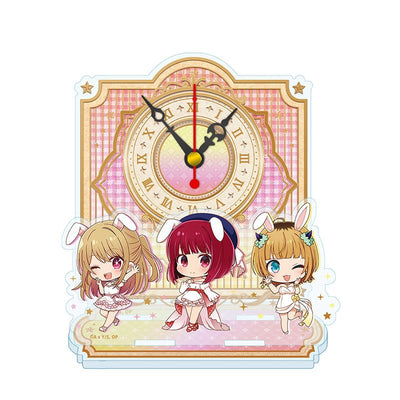 Seasonal-Plants - Oshi no Ko Puchichoko Mini Acrylic Clock Ruby & Arima Kana & MEM-cho White Dress - Good Game Anime