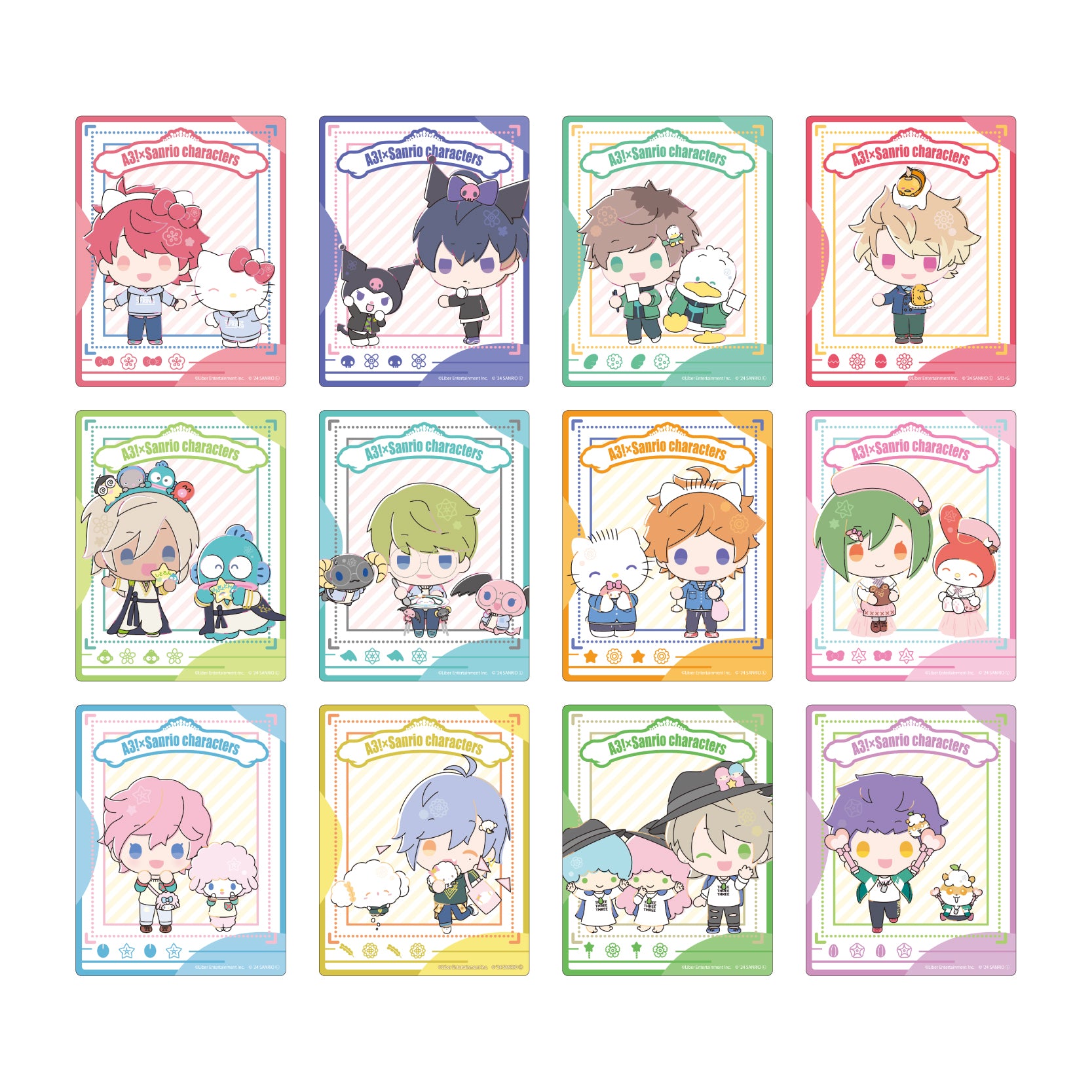 Acrylic Card A3! x Sanrio Characters 09 S&S (Mini Character Illustration)