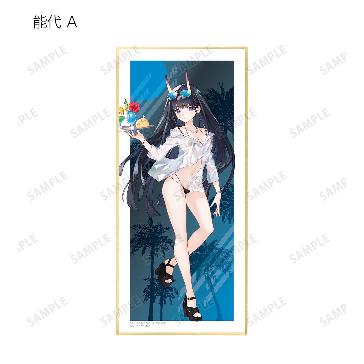 Azur Lane Original Illustration Swimwear Ver. Trading Shikishi with Stand