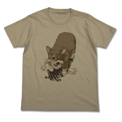 Cowboy Bebop Ein with Bone Type Gum T-Shirt Sand Khaki