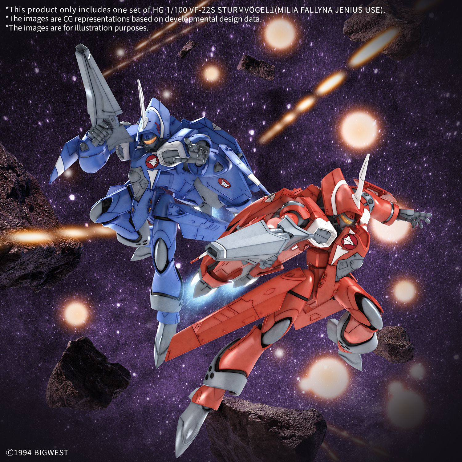 HG 1/100 VF-22S STURMVOGEL II MILIA FARINA JENIUS USE