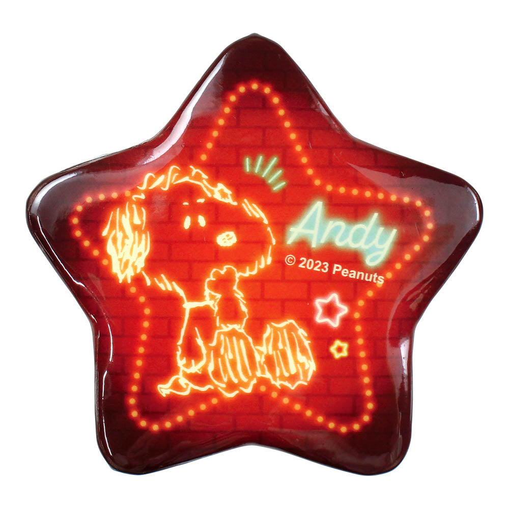 Peanuts Everyday Secret Star Luminescent Can Badge Neon