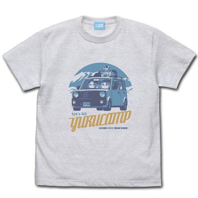 Yuru Camp Car T-Shirt Sakura & Nadeshiko & Rin Ver 2.0 Ash