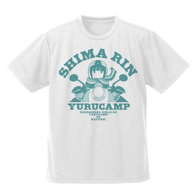 Yuru Camp Shima Rin Dry Fit T-Shirt White