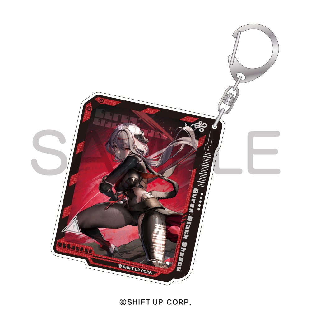 Algernon Product - Acrylic Keychain Guren: Black Shadow (Goddess of Victory: Nikke) - Good Game Anime