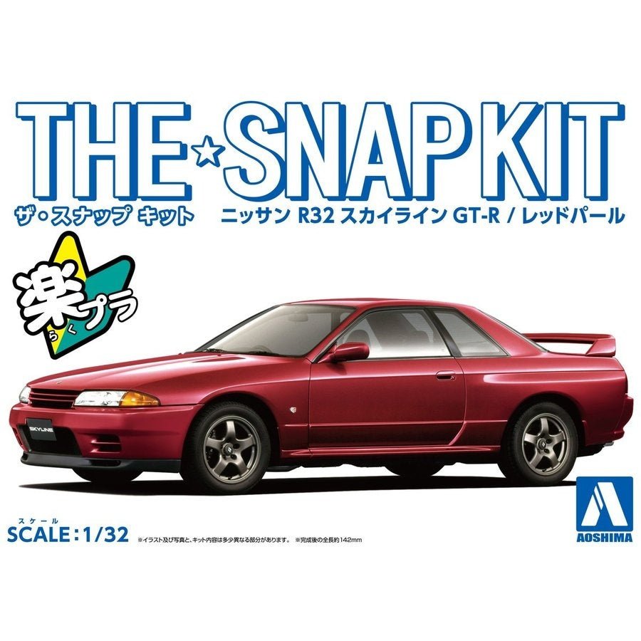 Aoshima - The Snap Kit 1/32 Nissan R32 Skyline GT-R (Red Pearl) - Good Game Anime