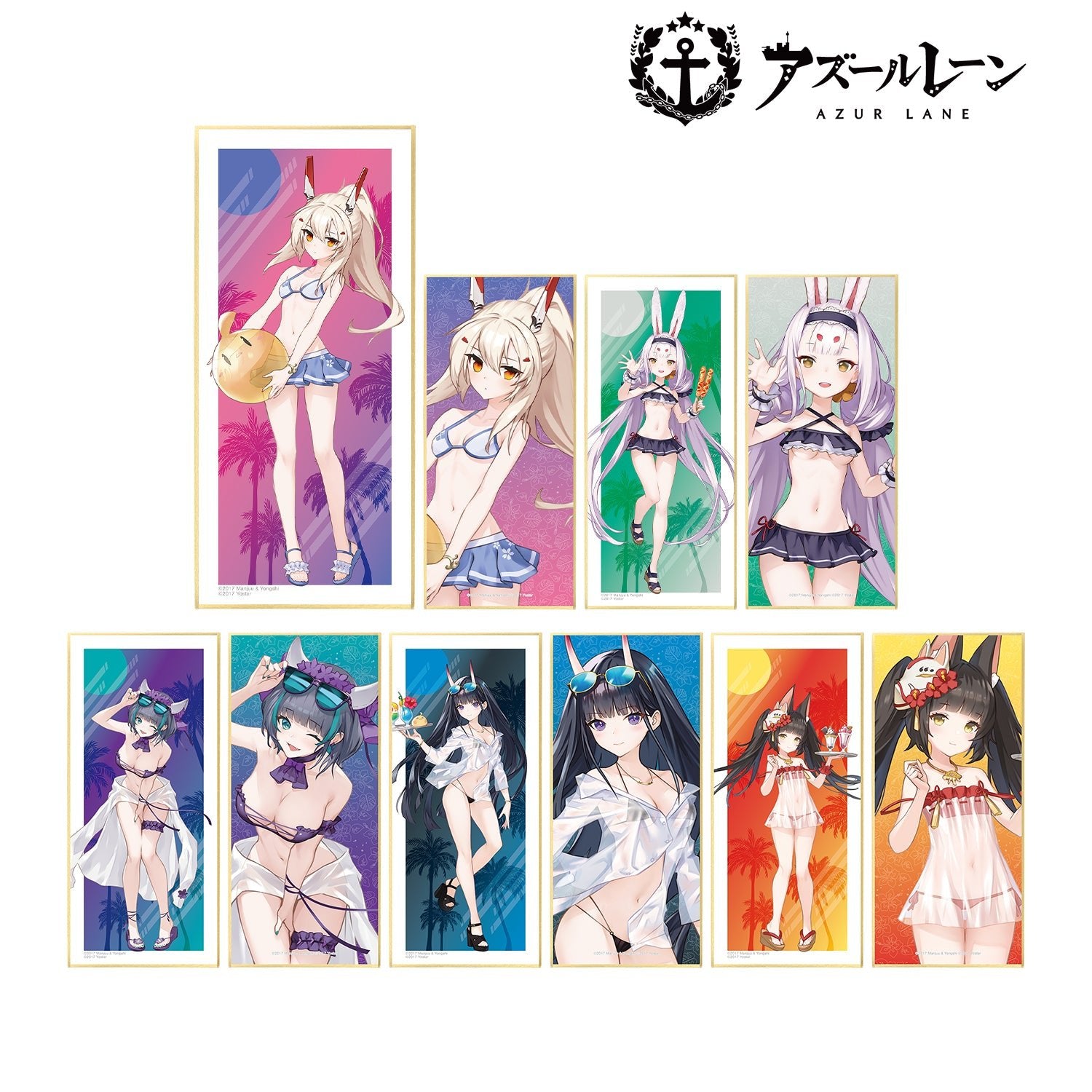 armabianca - Azur Lane Original Illustration Swimwear Ver. Trading Shikishi with Stand - Good Game Anime