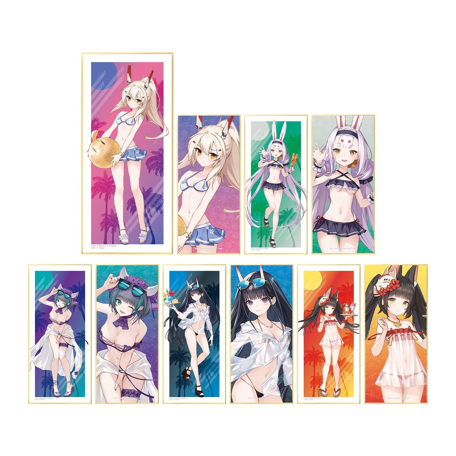 armabianca - Azur Lane Original Illustration Swimwear Ver. Trading Shikishi with Stand - Good Game Anime