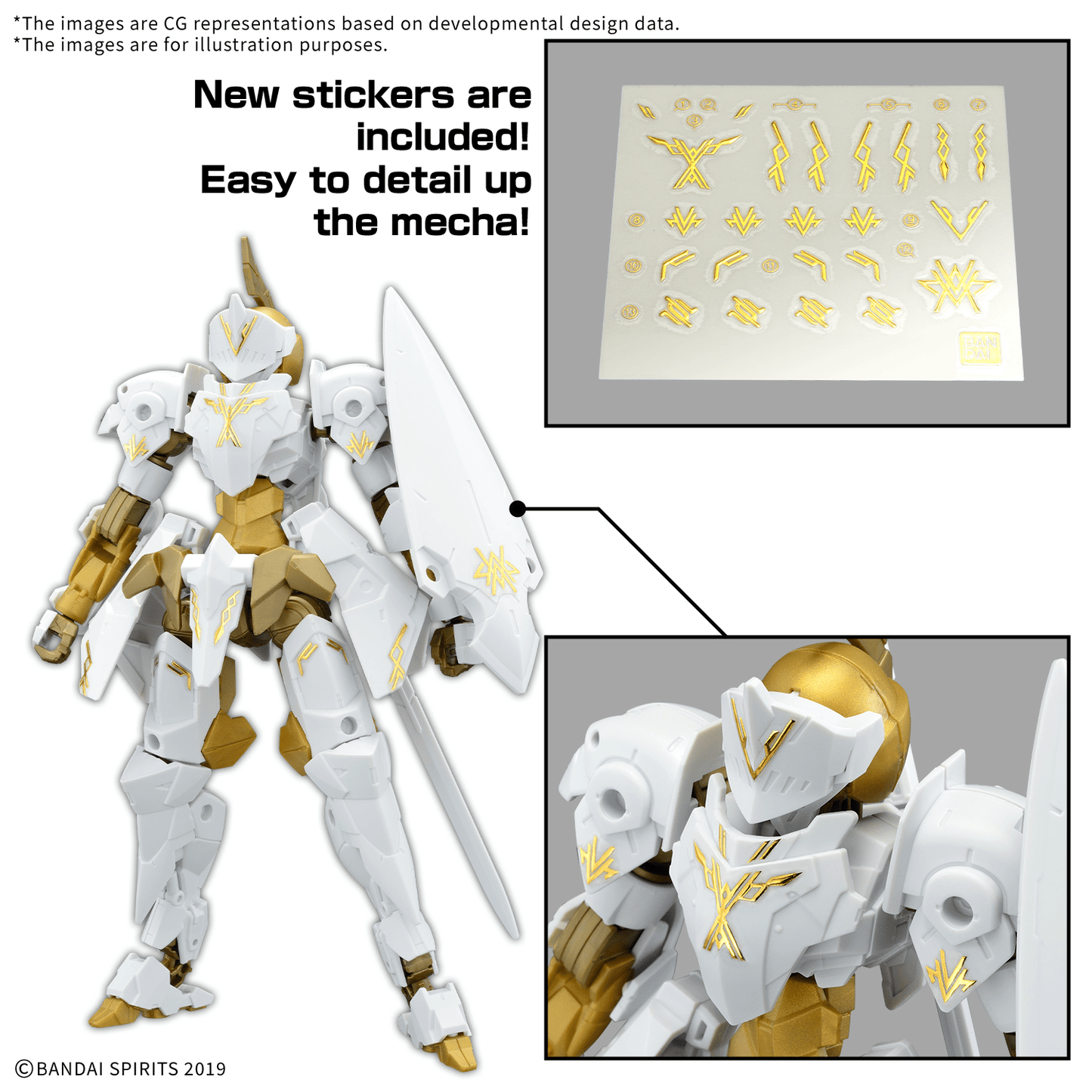 Bandai - 30MM 1/144 EXM - A9rk Spinatio Royal Knight Type Model Kit - Good Game Anime