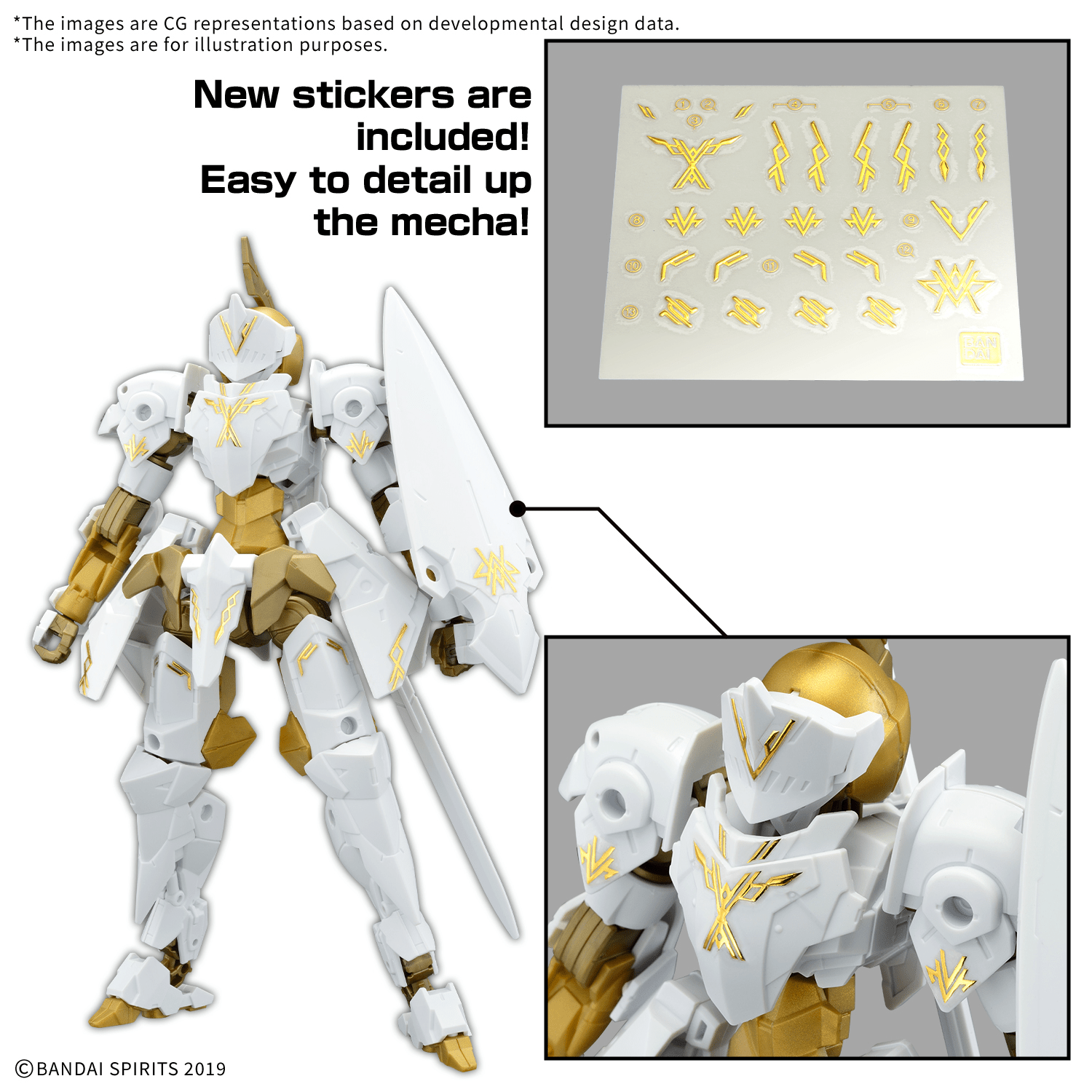 Bandai - 30MM 1/144 EXM - A9rk Spinatio Royal Knight Type Model Kit - Good Game Anime