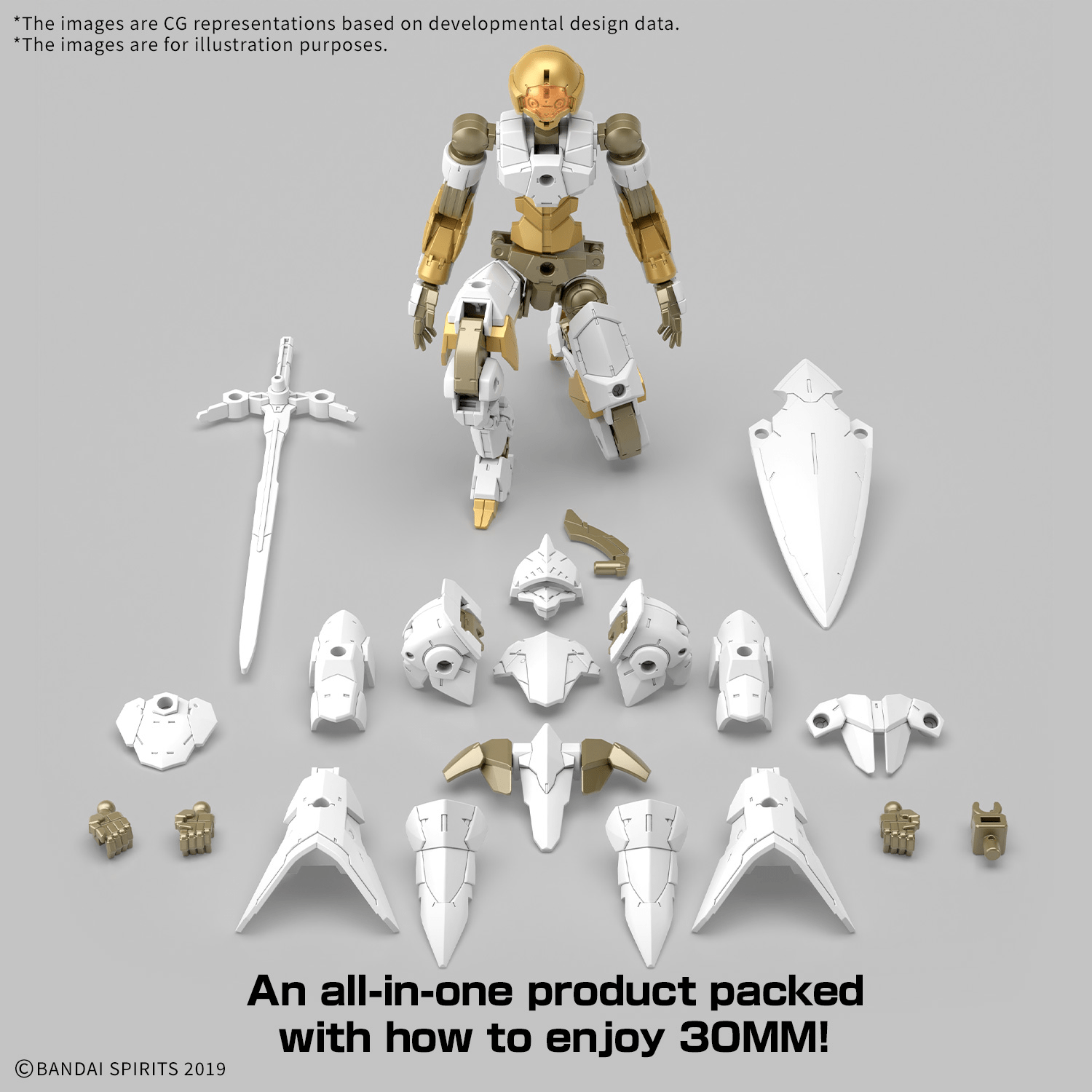Bandai - 30MM 1/144 EXM - A9rk Spinatio Royal Knight Type Model Kit - Good Game Anime