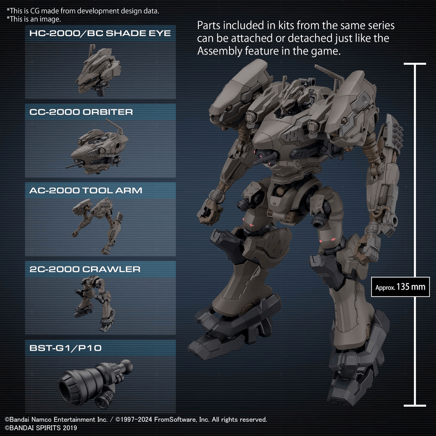 Bandai - 30MM Ⅵ FIRES OF RUBICON RaD CC-2000 ORBITER NIGHTFALL (ARMORED CORE) - Good Game Anime