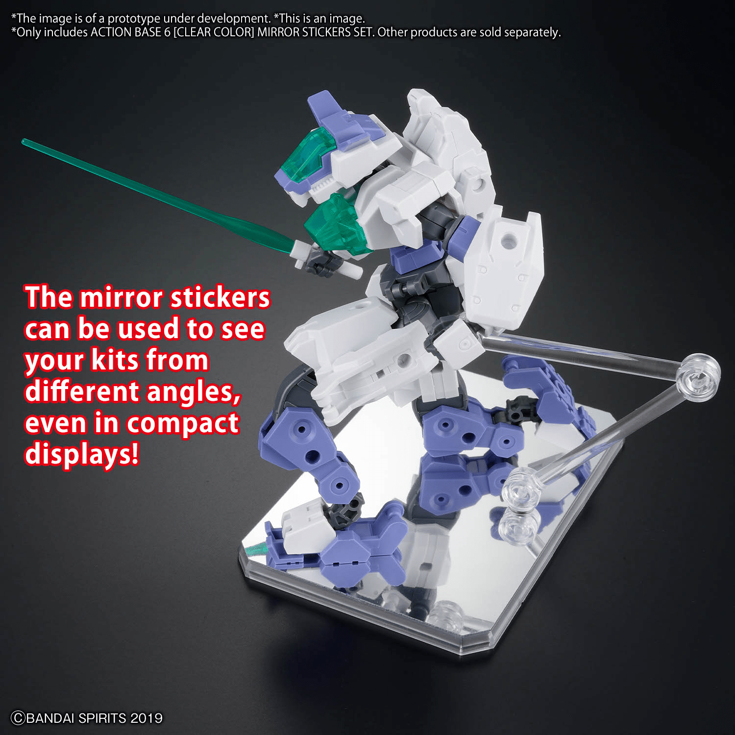 Bandai - Action Base 6 [Clear] Mirror Stickers Set - Good Game Anime