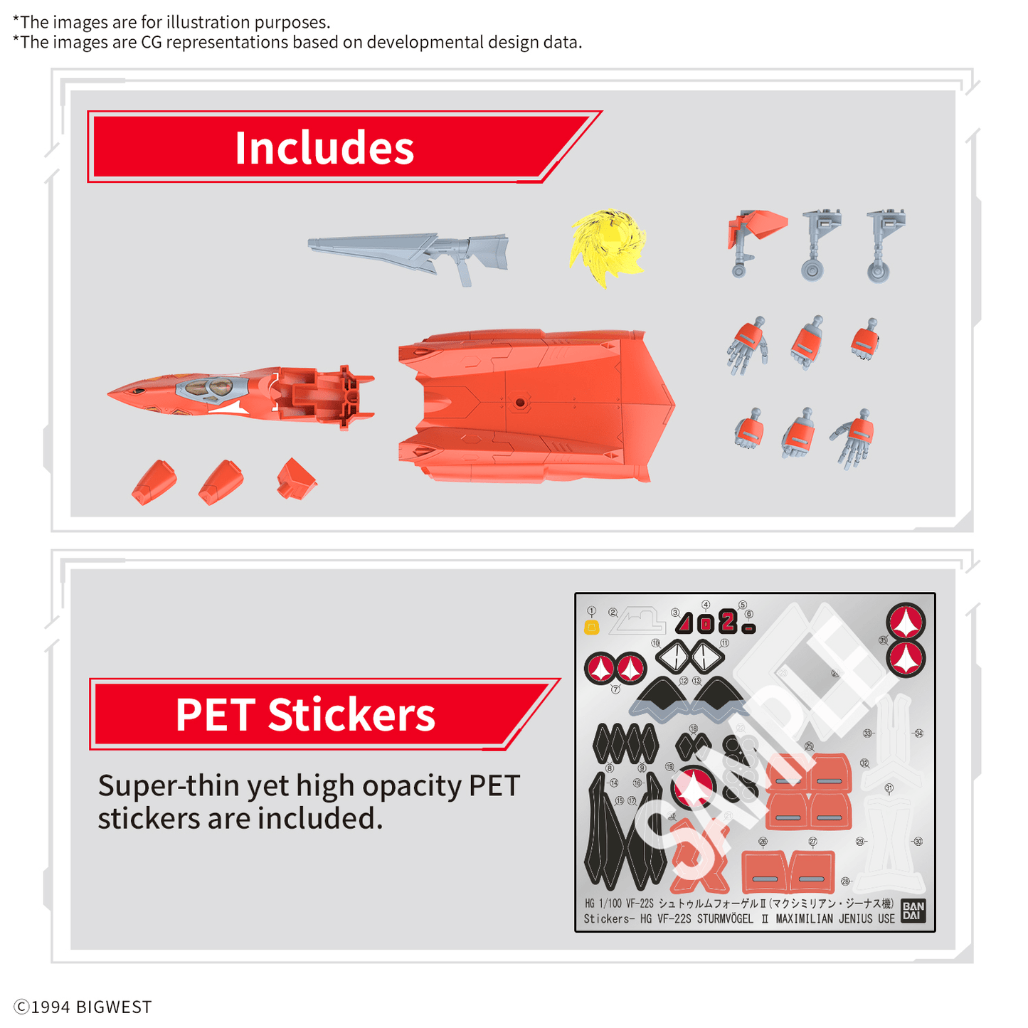 Bandai - HG 1/100 VF - 22S STURMVOGEL II MILIA FARINA JENIUS USE - Good Game Anime