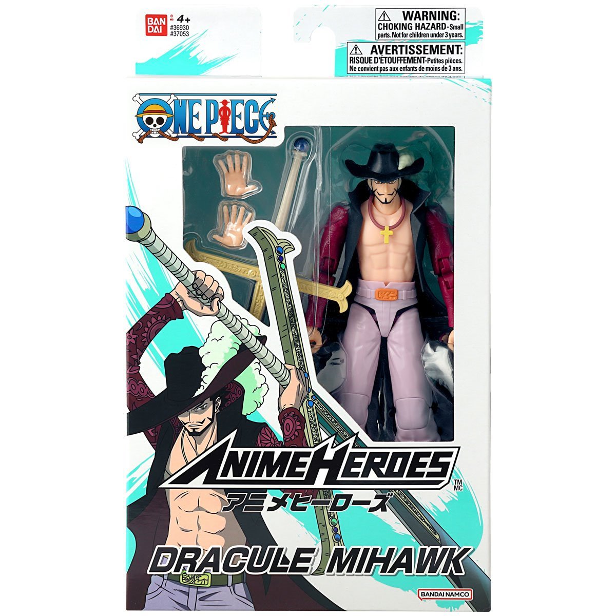 Bandai - One Piece Anime Heroes Dracule Mihawk Action Figure - Good Game Anime