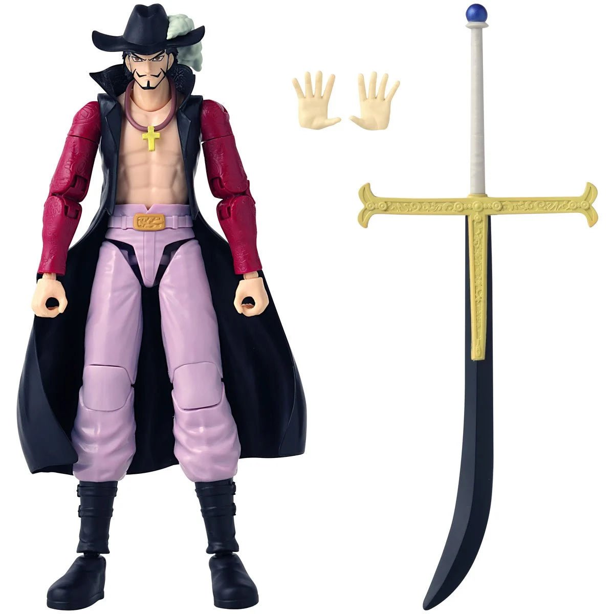 Bandai - One Piece Anime Heroes Dracule Mihawk Action Figure - Good Game Anime