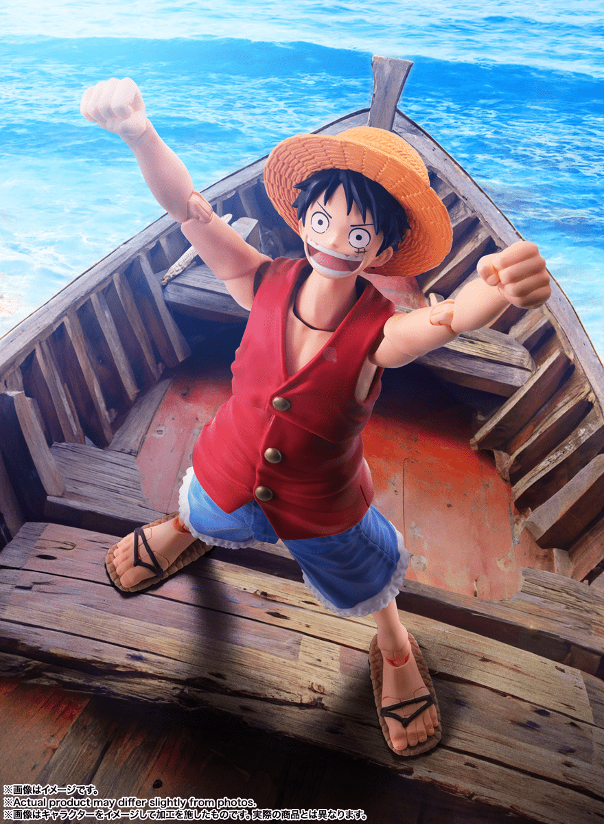 Bandai - S.H.Figuarts MONKEY.D.LUFFY - ROMANCE DAWN - "ONE PIECE" Action Figure - Good Game Anime