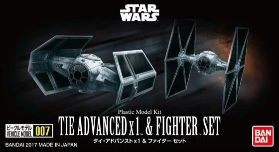 Bandai - VEHICLE MODEL 007 TIE ADVANCED x 1 & FIGHTER SET (Star Wars) - Good Game Anime