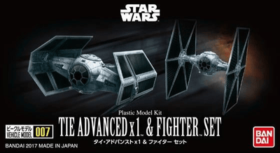 Bandai - VEHICLE MODEL 007 TIE ADVANCED x 1 & FIGHTER SET (Star Wars) - Good Game Anime