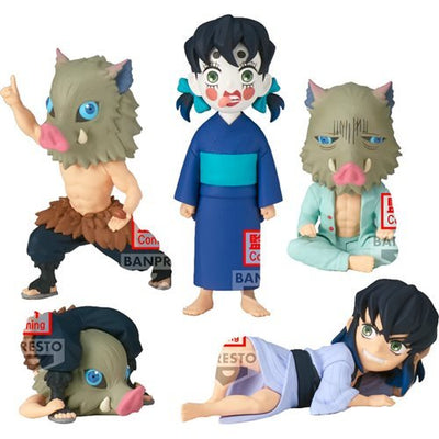 Banpresto - Demon Slayer: Kimetsu no Yaiba Inosuke Hashibira Collection World Collectable Mini-Figure: 1 Random Pull - Good Game Anime