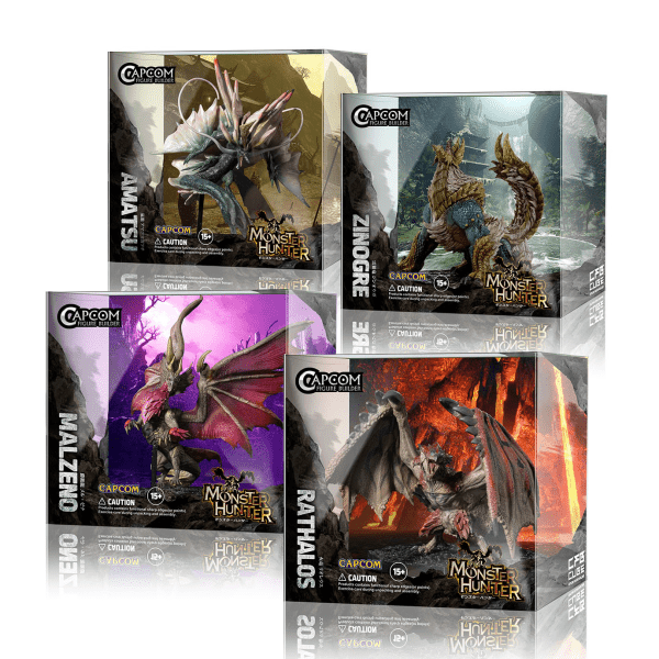 Capcom - CAPCOM FIGURE BUILDER CUBE MONSTER HUNTER (Rathalos/Zinogre/ Malzeno/Amatsu) (Box of 4) - Good Game Anime