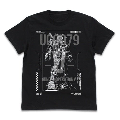 COSPA - Mobile Suit Gundam Operation V RX-78-2 Gundam T-shirt Black - Good Game Anime