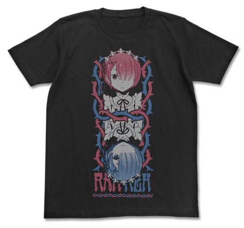 COSPA - Re:Zero kara Hajimeru Isekai Seikatsu Ram & Rem T-Shirt Black - Good Game Anime