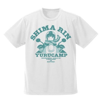 COSPA - Yuru Camp Shima Rin Dry Fit T-Shirt White - Good Game Anime