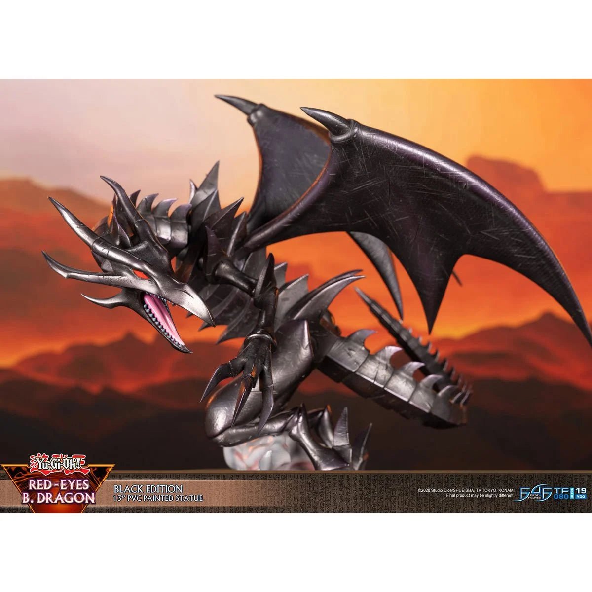 First 4 Figures - Yu - Gi - Oh! Red Eyes Black Dragon Black Edition Statue - Good Game Anime