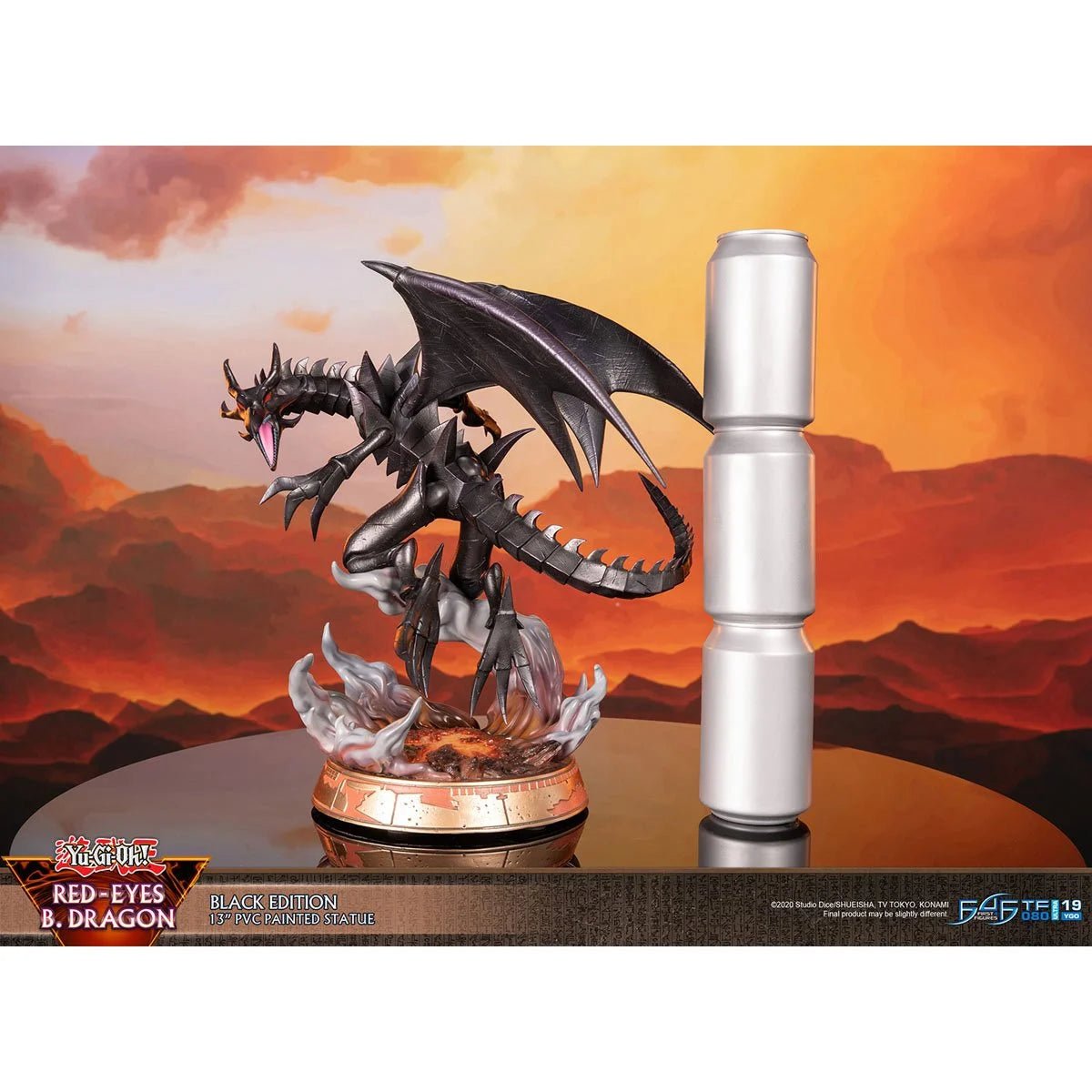 First 4 Figures - Yu - Gi - Oh! Red Eyes Black Dragon Black Edition Statue - Good Game Anime