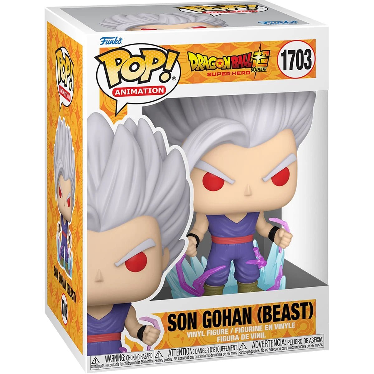 Funko - Dragon Ball Super: Super Hero Son Gohan (Beast) Funko Pop! Vinyl Figure #1703 - Good Game Anime