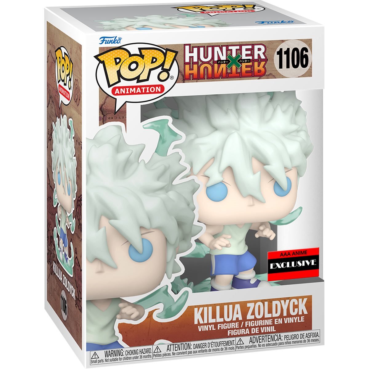 Funko - Funko POP! Hunter x Hunter - Killua Zoldyck Vinyl Figure #1106 AAA Anime Exclusive - Good Game Anime