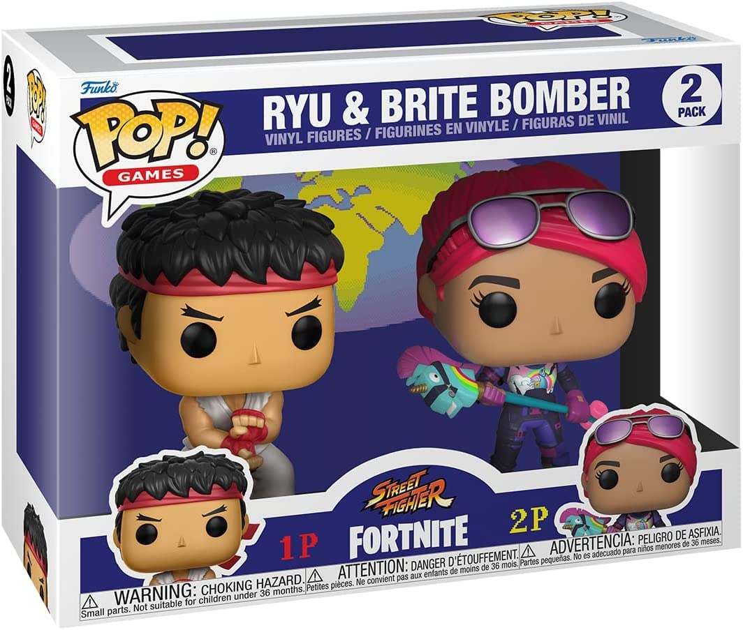 Funko - Pop! Games: Fortnite Ryu and Brite Bomber - Good Game Anime