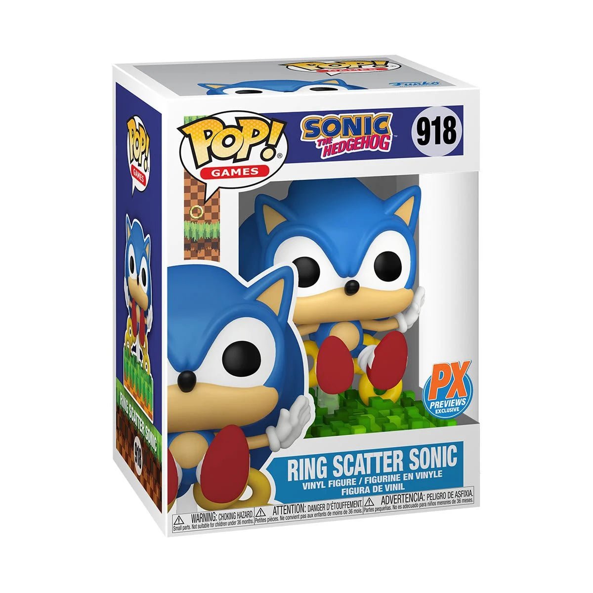 Funko - Sonic the Hedgehog Ring Scatter Sonic Funko Pop! Vinyl Figure #918 - Previews Exclusive - Good Game Anime