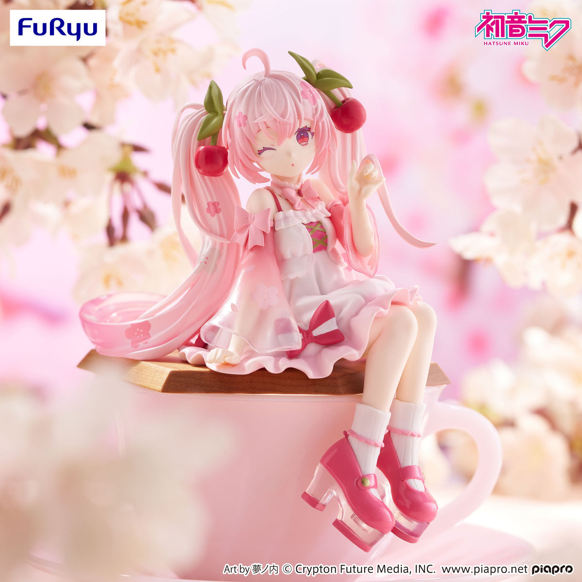 Hatsune Miku Noodle Stopper Figure Sakura Miku 2025 Wink Ver.