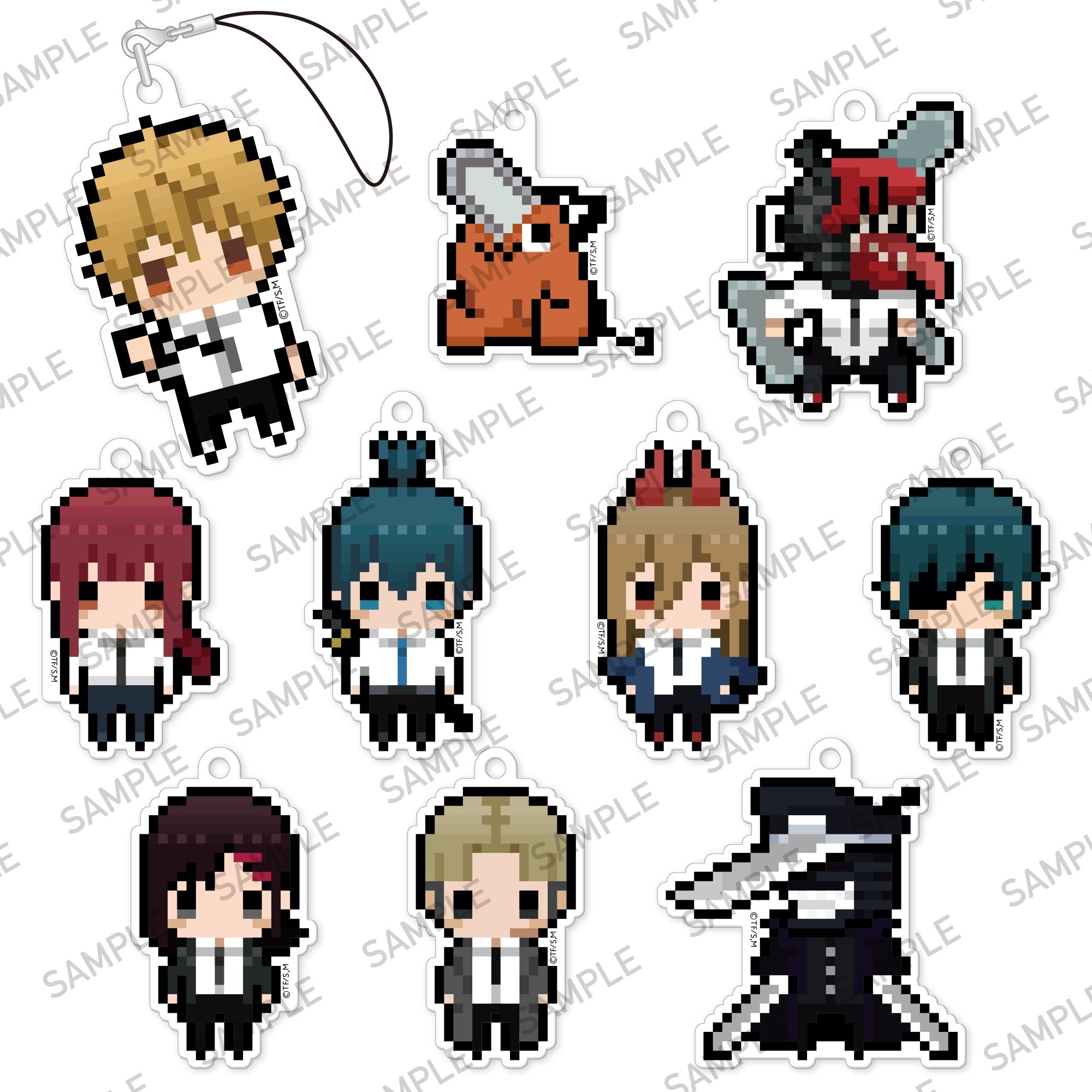 Kadokawa Media Factory - Chainsaw Man: Puti Bit Strap Collection 8bit Keychain: 1 Random Pull - Good Game Anime