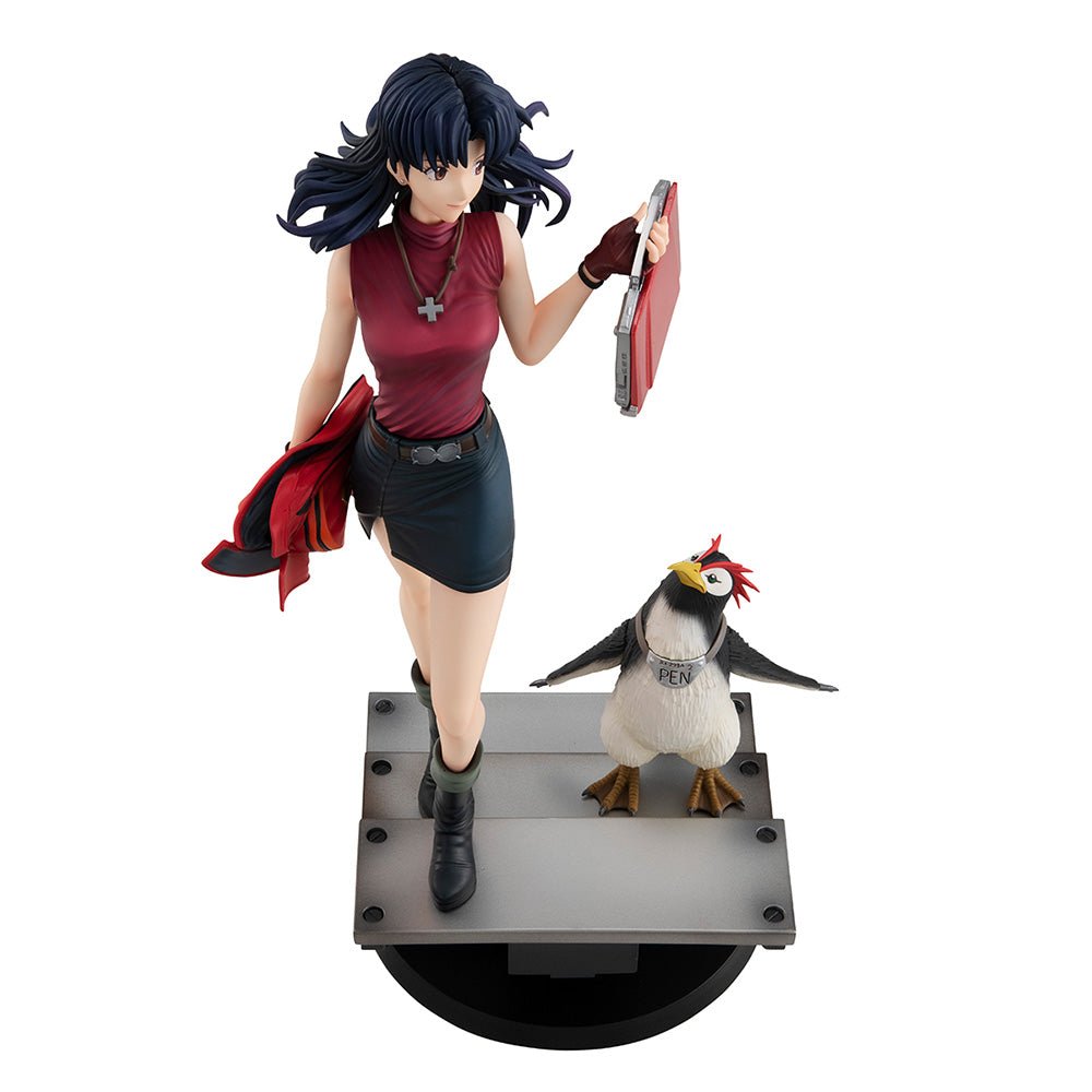 MegaHouse - Rebuild of Evangelion Misato Katsuragi and Pen Pen Statue - Good Game Anime