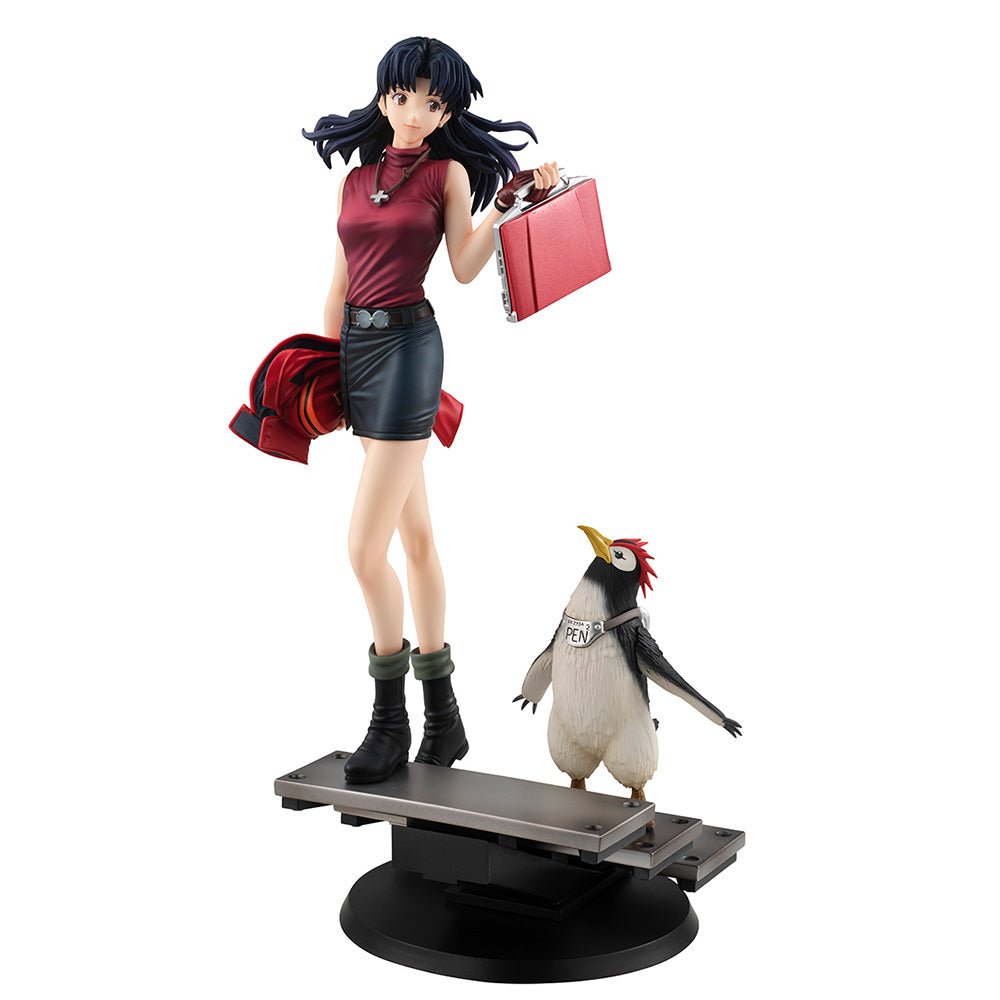 MegaHouse - Rebuild of Evangelion Misato Katsuragi and Pen Pen Statue - Good Game Anime