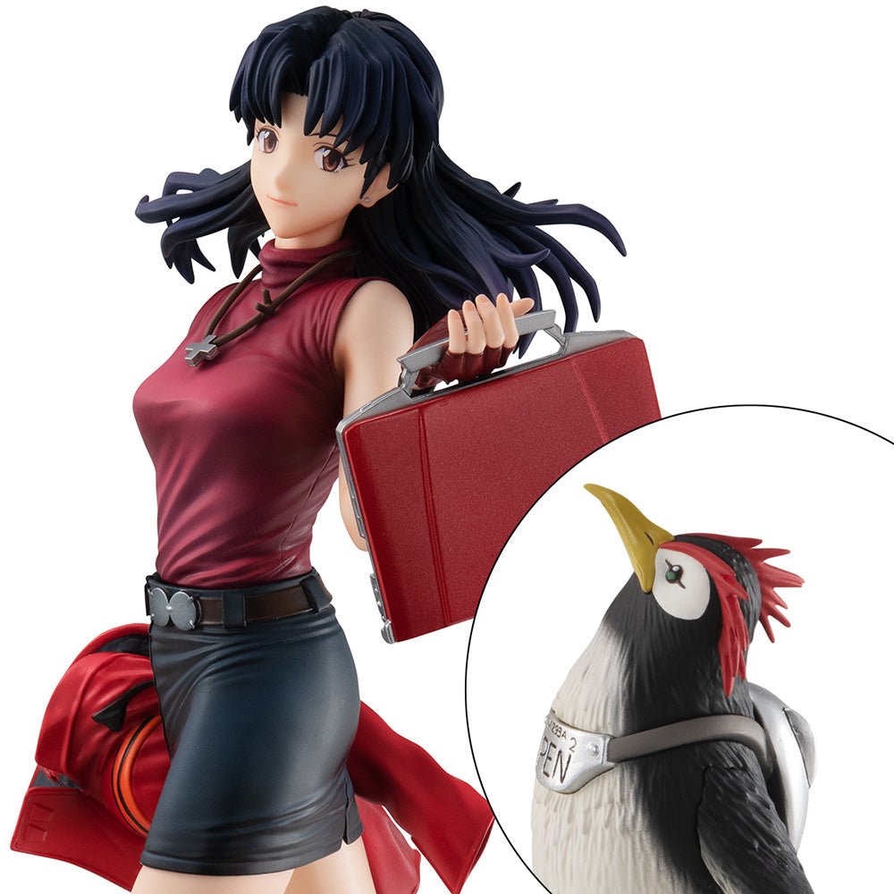 MegaHouse - Rebuild of Evangelion Misato Katsuragi and Pen Pen Statue - Good Game Anime