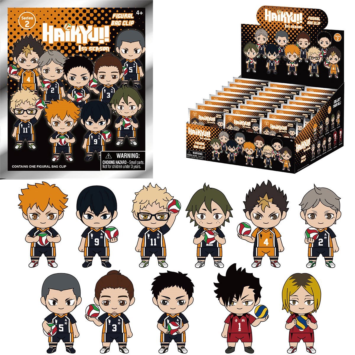 Monogram - Haikyu!! Series 2 3D Foam Bag Clip: 1 Random Pull - Good Game Anime