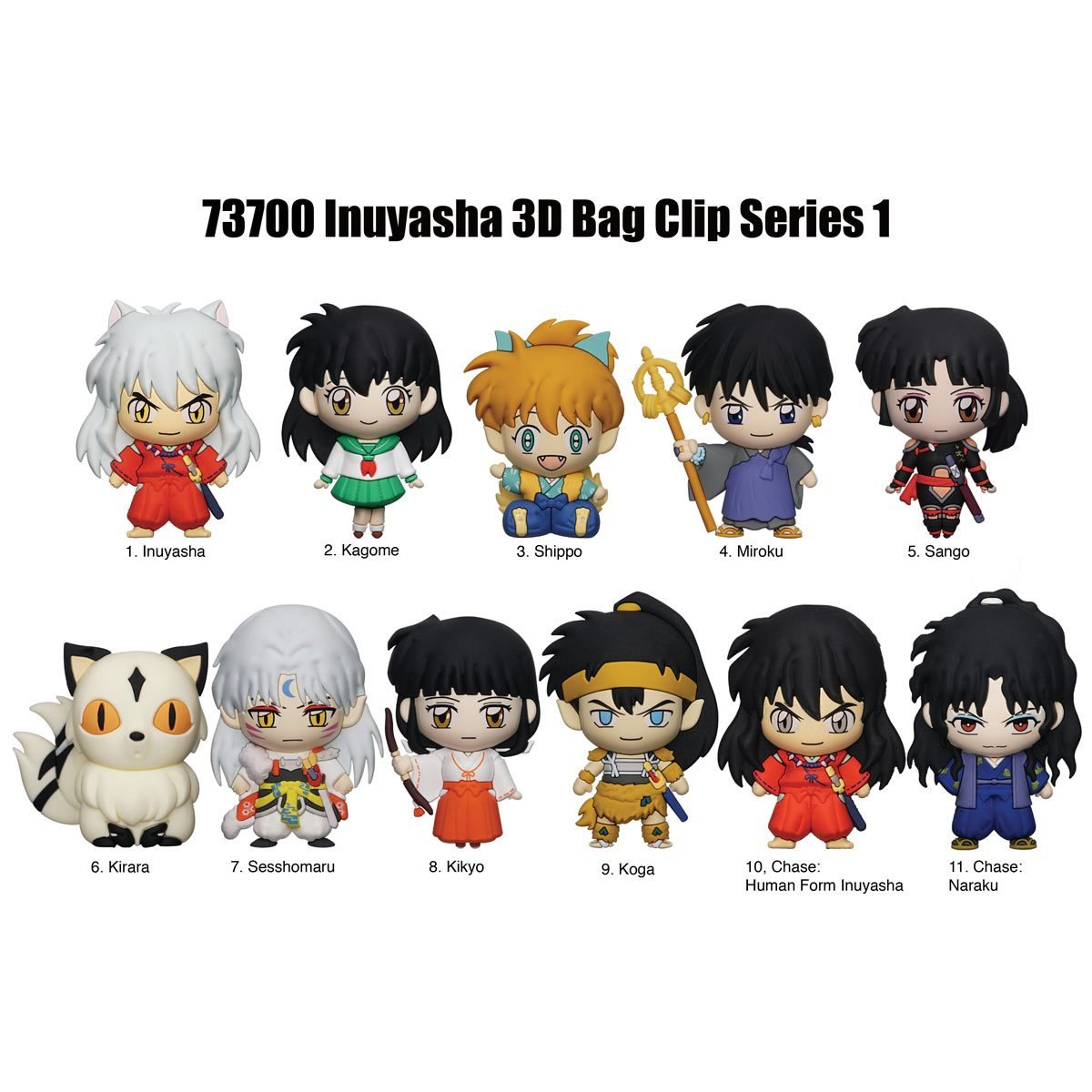 Monogram - Inuyasha 3D Foam Bag Clip Series 1: 1 Random Pull - Good Game Anime
