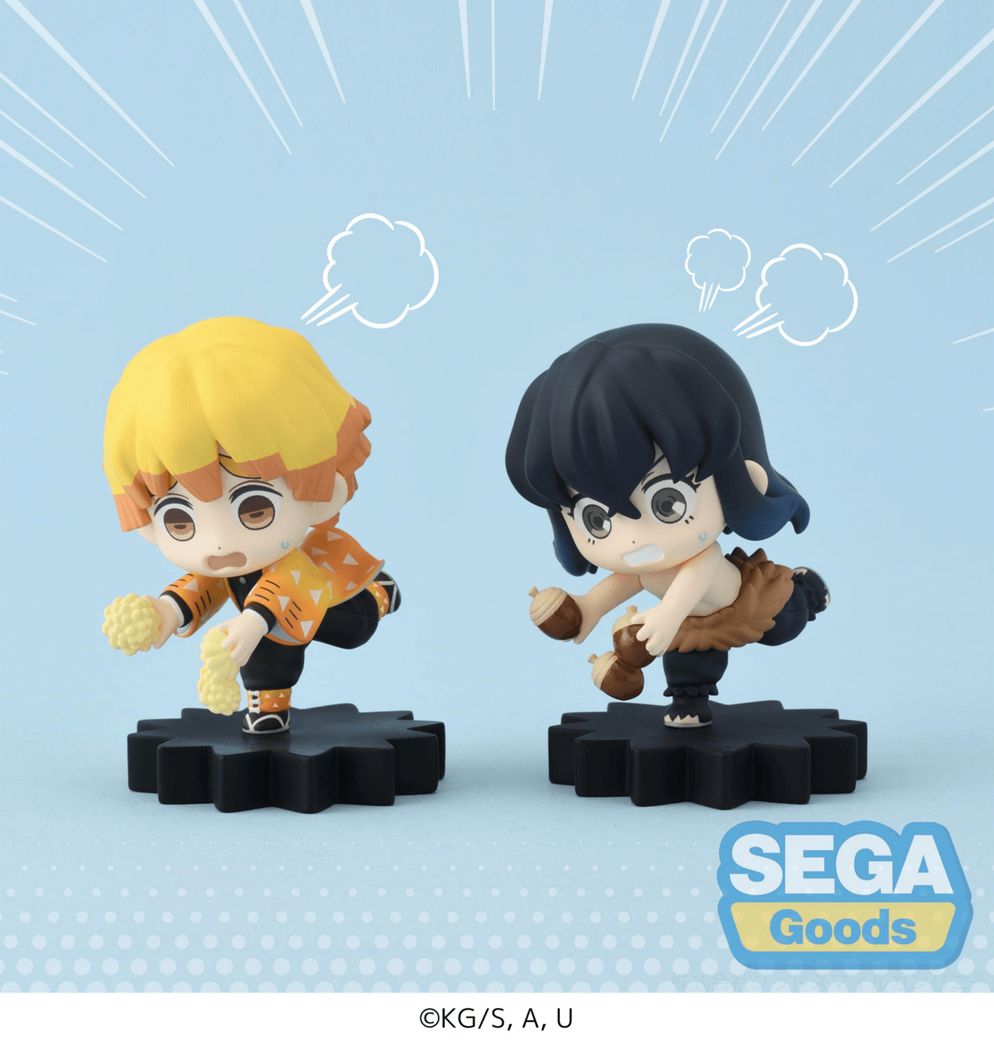 SEGA - mOH!ment Mini Figure Vol.2 (EX) [Pack of: 1 Zenitsu 1 Inosuke] (Demon Slayer: Kimetsu no Yaiba) - Good Game Anime