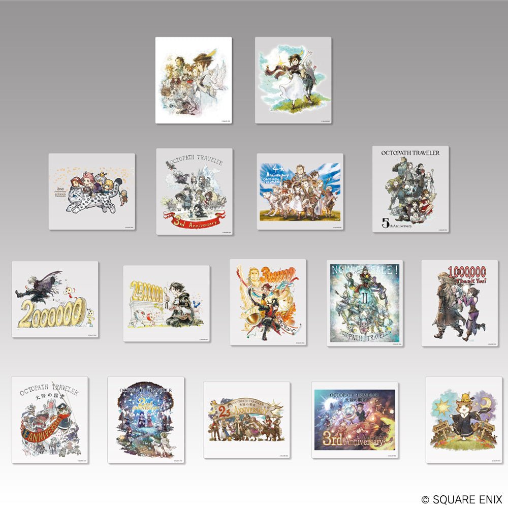 Square Enix - Octopath Traveler Series: Set Of 16 Art Sheets With Mini Binder - Good Game Anime