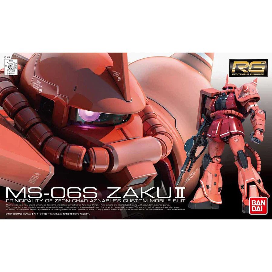 Bandai - RG 1/144 MS - 06S Char's Zaku II Scale Model Kit - Good Game Anime